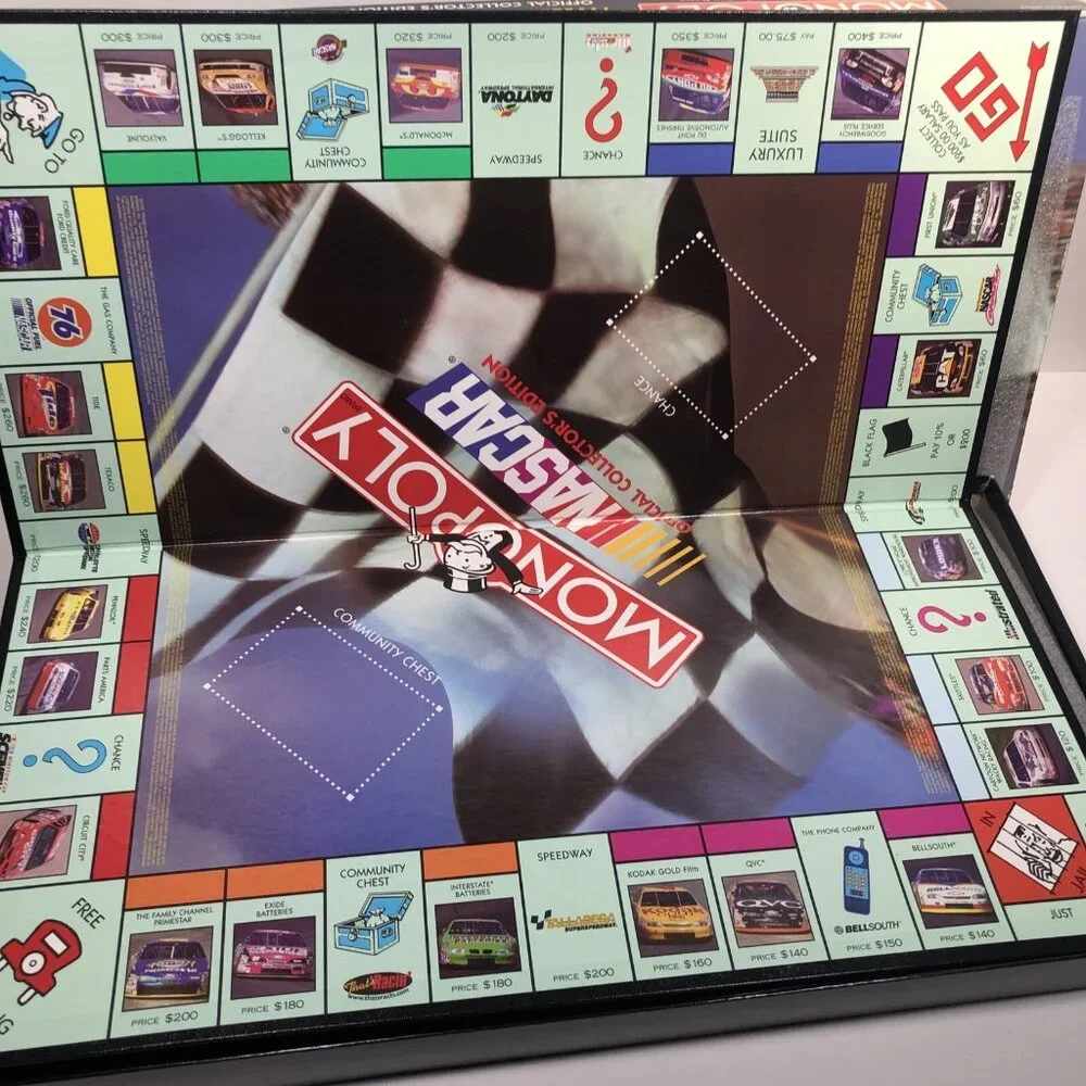 Monopoly Parker Bros Board Game 1996 NASCAR Official Collectors Edition Complete